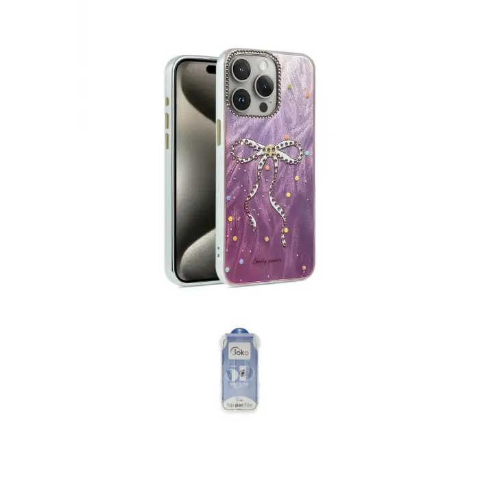 ieg™ iPhone 15 Pro Kılıf Zirve Modern Prime - Siyah Joko Magic 5D Cam