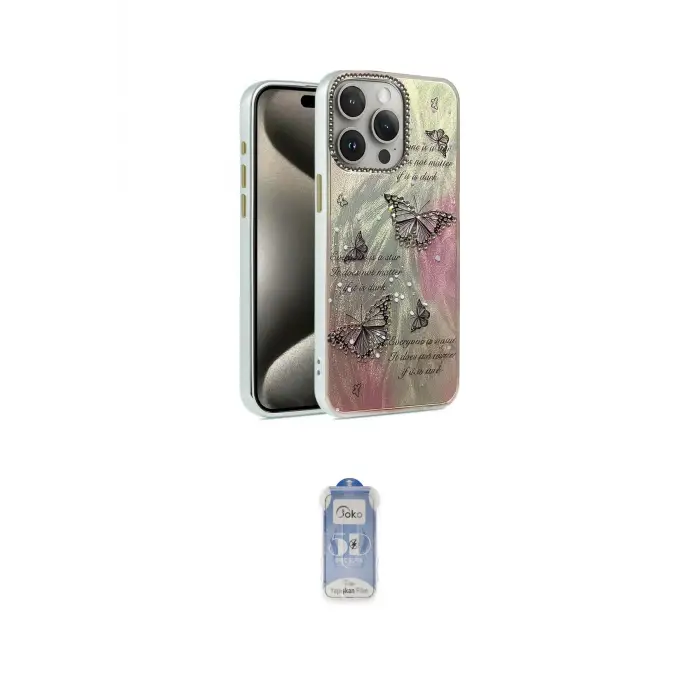 ieg™ iPhone 15 Pro Kılıf Zirve Modern Prime - Siyah Joko Magic 5D Cam