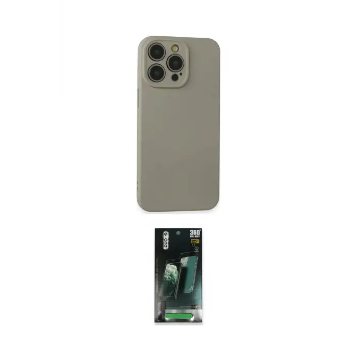 ieg™ iPhone 15 Pro Max Kılıf Ahenk Serisi - Şeffaf 360 Full Body Arka Koruyucu