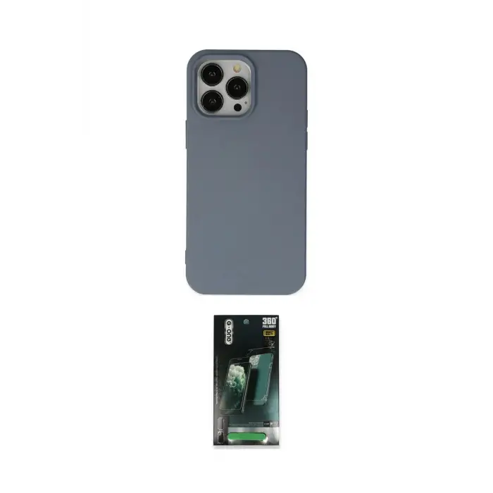 ieg™ iPhone 15 Pro Max Kılıf Ahenk Serisi - Şeffaf 360 Full Body Arka Koruyucu