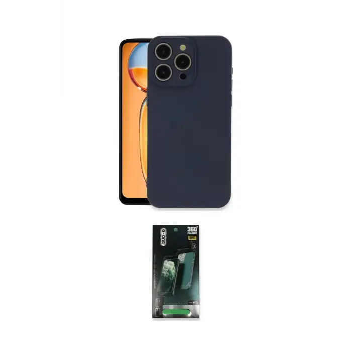 ieg™ iPhone 15 Pro Max Kılıf Ahenk Serisi - Şeffaf 360 Full Body Arka Koruyucu