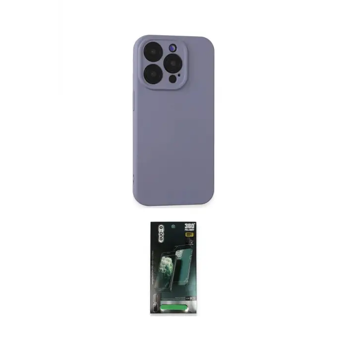 ieg™ iPhone 15 Pro Max Kılıf Ahenk Serisi - Şeffaf 360 Full Body Arka Koruyucu