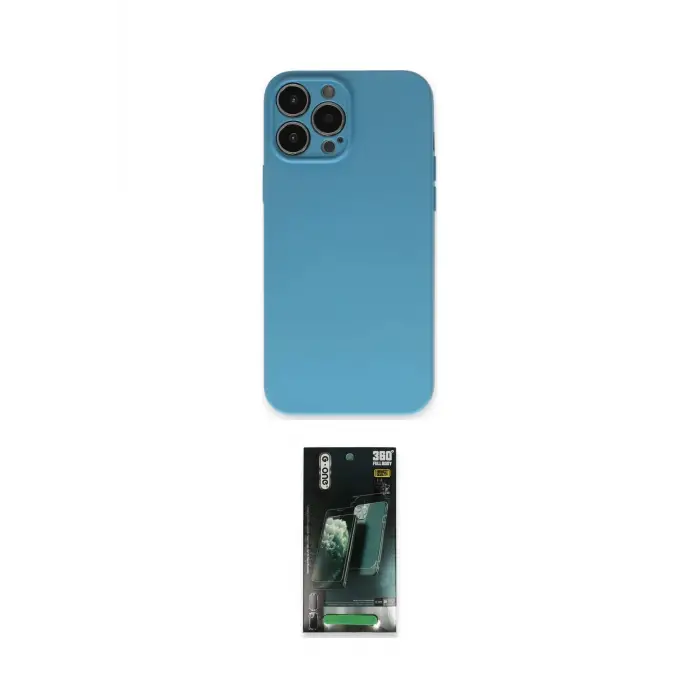ieg™ iPhone 15 Pro Max Kılıf Ahenk Serisi - Şeffaf 360 Full Body Arka Koruyucu