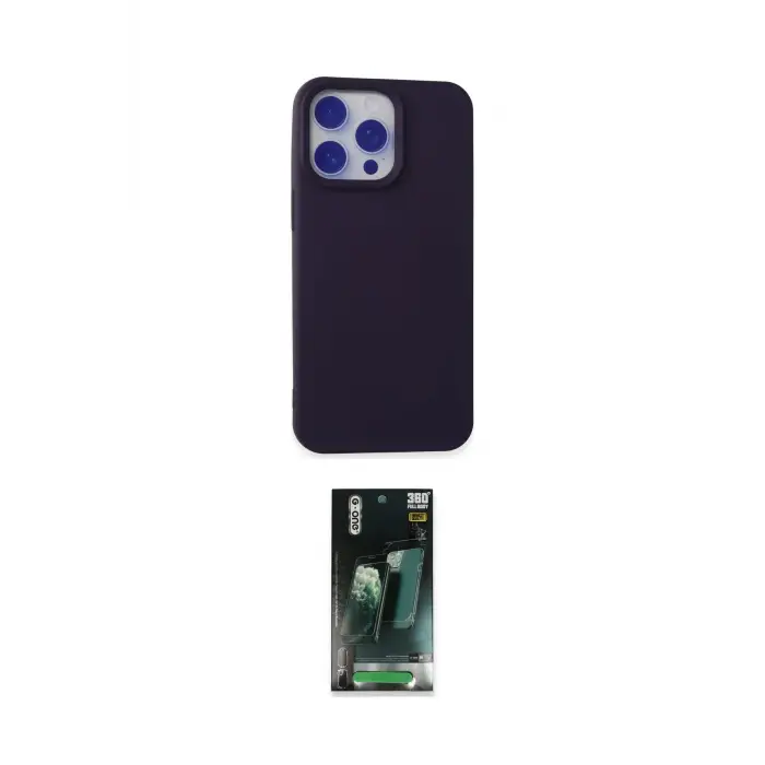 ieg™ iPhone 15 Pro Max Kılıf Ahenk Serisi - Şeffaf 360 Full Body Arka Koruyucu