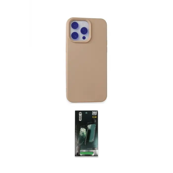 ieg™ iPhone 15 Pro Max Kılıf Ahenk Serisi - Şeffaf 360 Full Body Arka Koruyucu