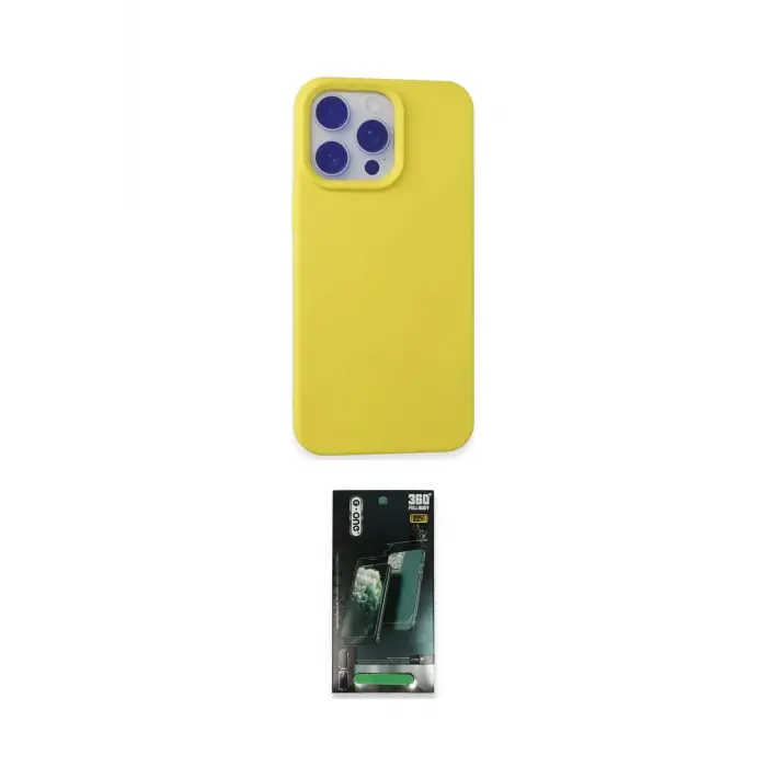 ieg™ iPhone 15 Pro Max Kılıf Ahenk Serisi - Şeffaf 360 Full Body Arka Koruyucu