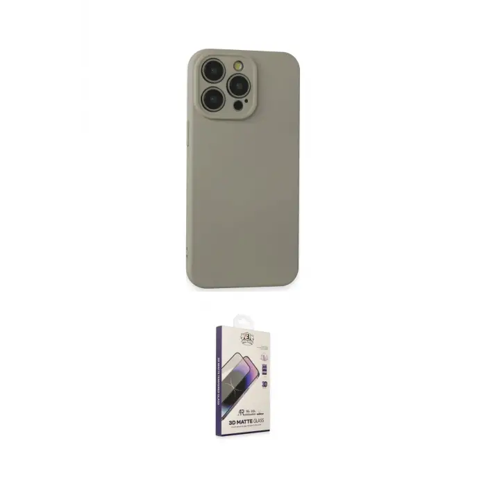 ieg™ iPhone 15 Pro Max Kılıf Ahenk Serisi - Siyah Bilvis 3D Mat Cam Ekran Koruyucu