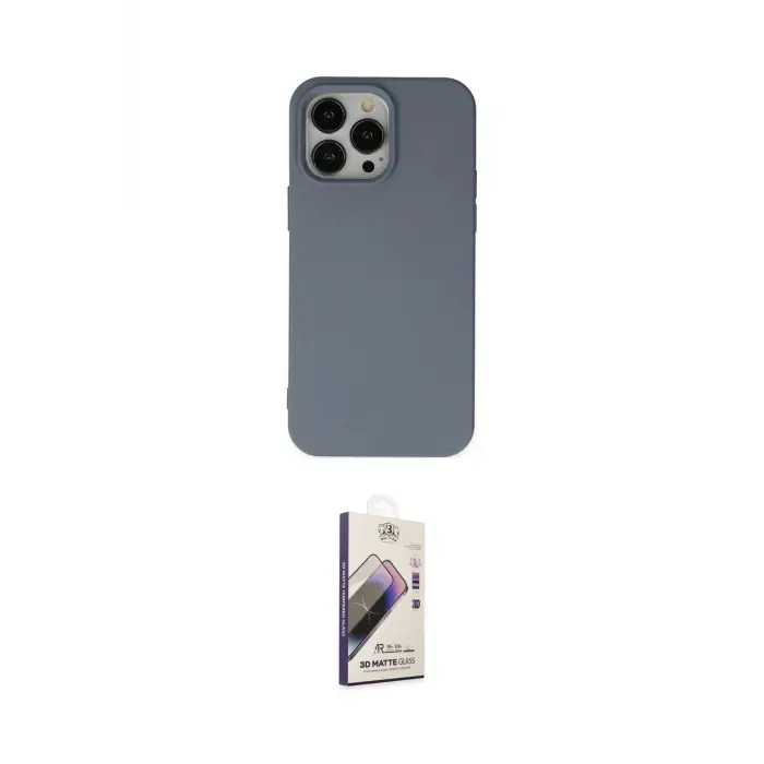 ieg™ iPhone 15 Pro Max Kılıf Ahenk Serisi - Siyah Bilvis 3D Mat Cam Ekran Koruyucu
