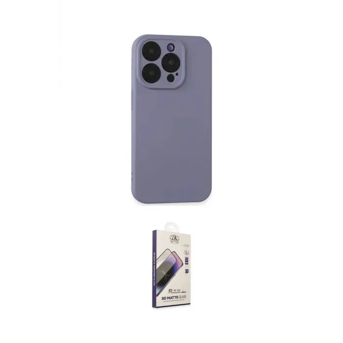 ieg™ iPhone 15 Pro Max Kılıf Ahenk Serisi - Siyah Bilvis 3D Mat Cam Ekran Koruyucu