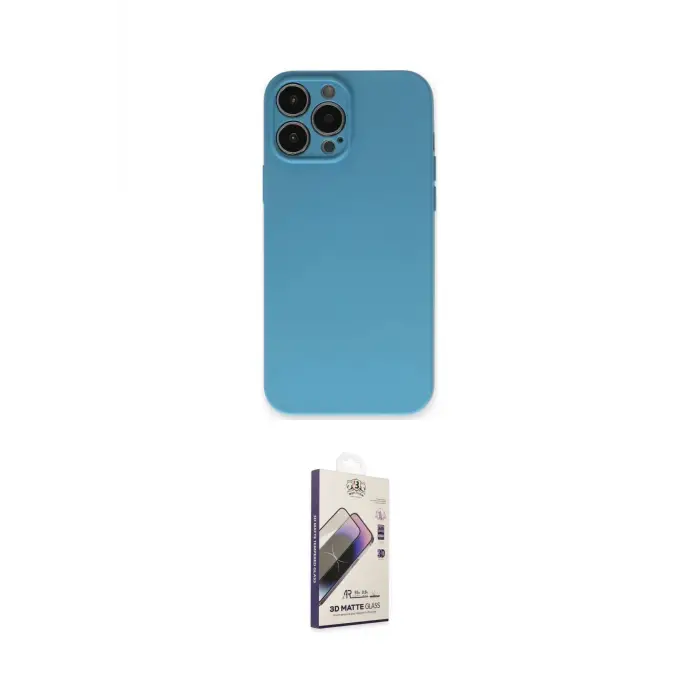 ieg™ iPhone 15 Pro Max Kılıf Ahenk Serisi - Siyah Bilvis 3D Mat Cam Ekran Koruyucu