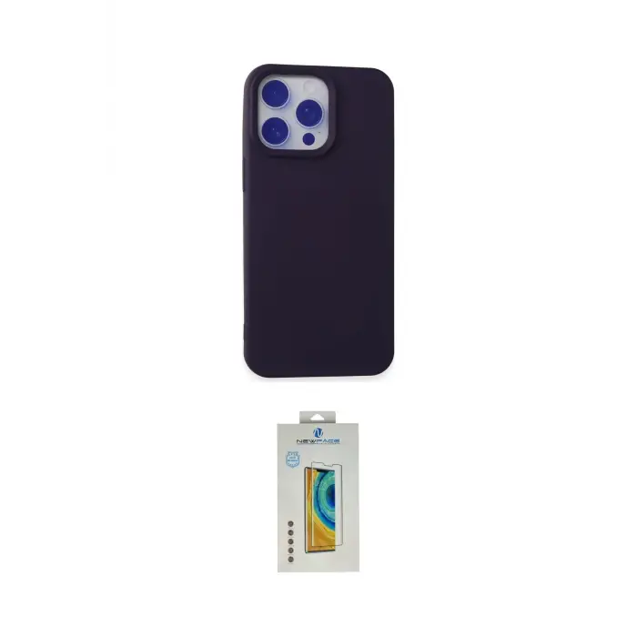 ieg™ iPhone 15 Pro Max Kılıf Ahenk Serisi - Siyah Polymer Nano Ekran Koruyucu