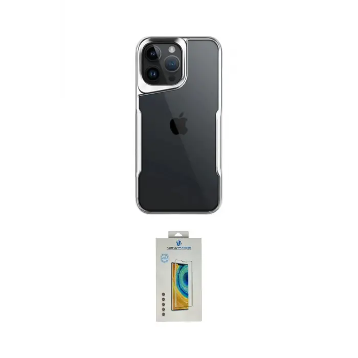 ieg™ iPhone 15 Pro Max Kılıf Akış Çizgi Koleksiyonu - Siyah Polymer Nano Ekran Koruyucu