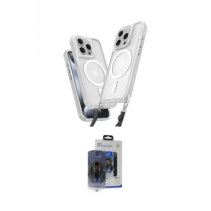 ieg™ iPhone 15 Pro Max Kılıf Atlas Doku Koleksiyonu - Siyah Vanessa Magic Cam