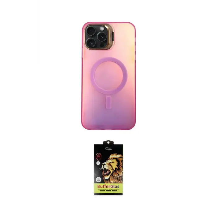 ieg™ iPhone 15 Pro Max Kılıf Doruk Klasik Prime - Siyah Buffer Cam Ekran Koruyucu