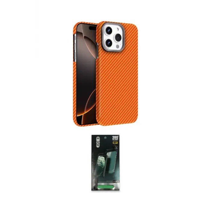 ieg™ iPhone 15 Pro Max Kılıf Doruk Serisi - Şeffaf 360 Full Body Arka Koruyucu