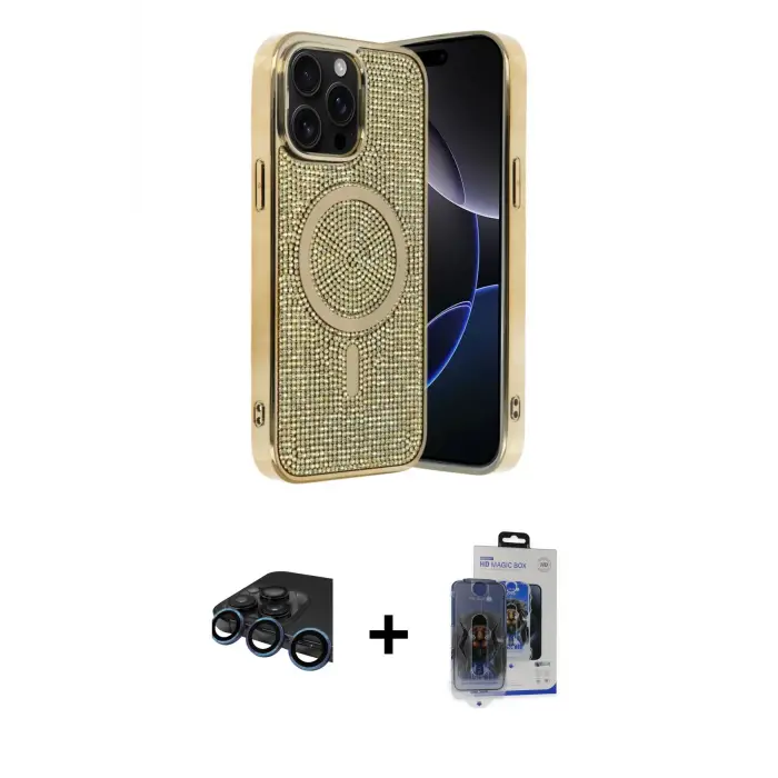 ieg™ iPhone 15 Pro Max Kılıf Eksen Çizgi - Siyah Vanessa Magic Cam + Raze Metal Kamera Lens - LT