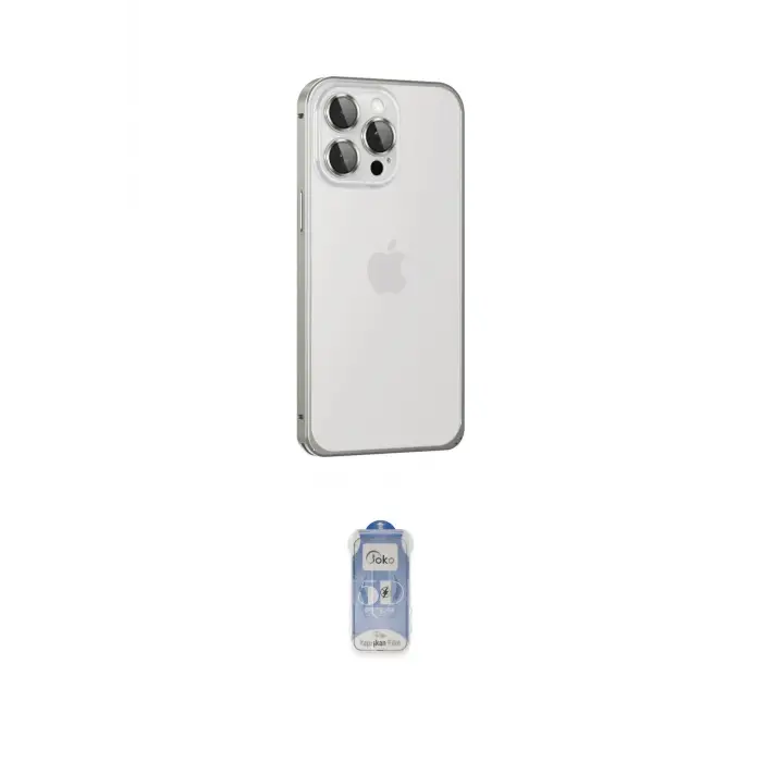 ieg™ iPhone 15 Pro Max Kılıf Eksen Form Serisi - Siyah Joko Magic 5D Cam