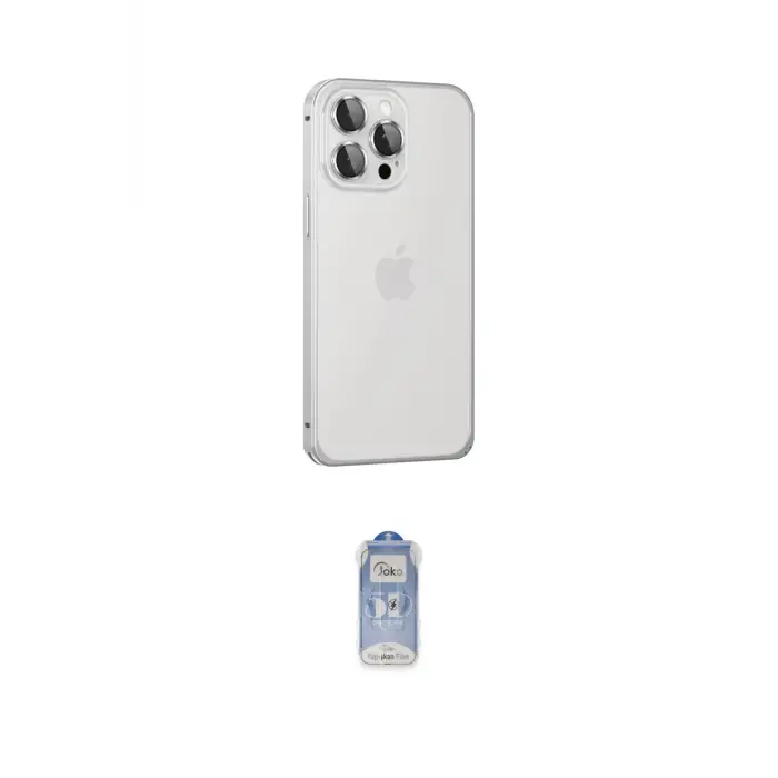 ieg™ iPhone 15 Pro Max Kılıf Eksen Form Serisi - Siyah Joko Magic 5D Cam