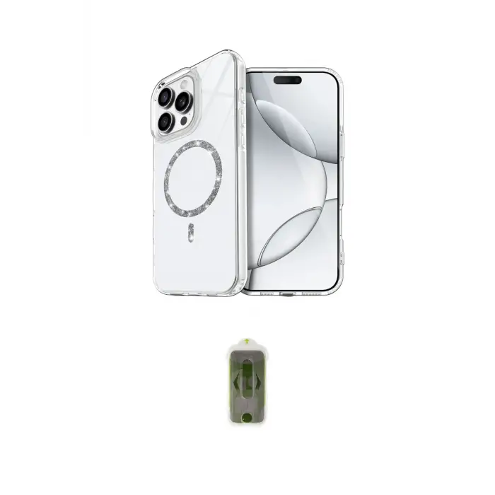ieg™ iPhone 15 Pro Max Kılıf Kıvılcım Form Prime - Siyah Joko Magic 5D Hayalet Cam