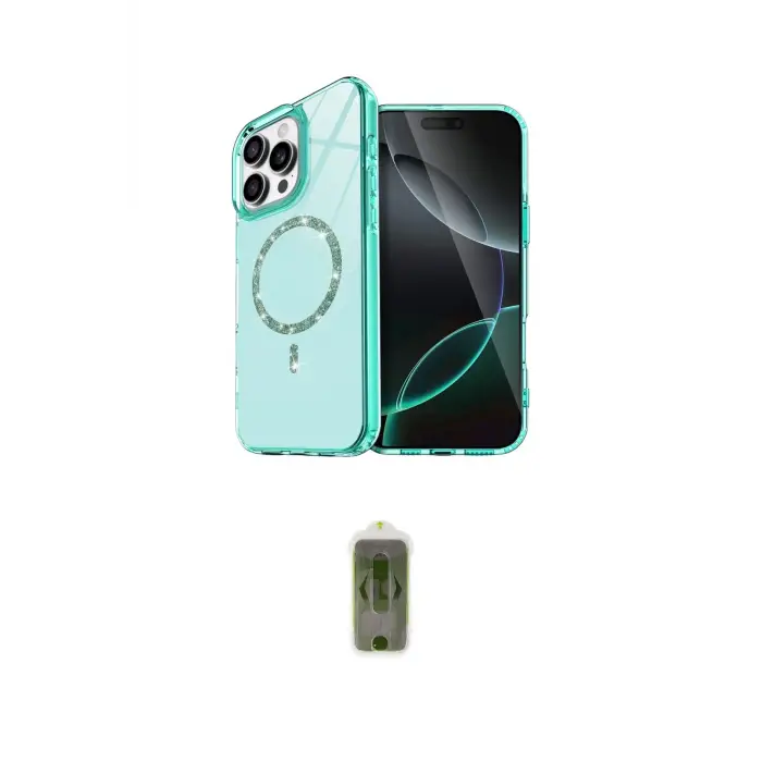 ieg™ iPhone 15 Pro Max Kılıf Kıvılcım Form Prime - Siyah Joko Magic 5D Hayalet Cam