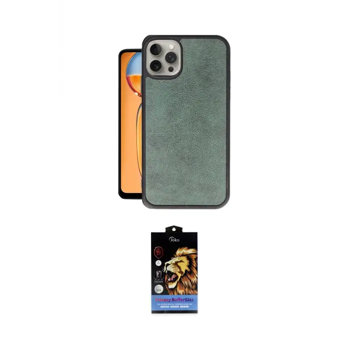 ieg™ iPhone 15 Pro Max Kılıf Kıvılcım Işık Serisi - Siyah Buffer Hayalet Cam Ekran Koruyucu
