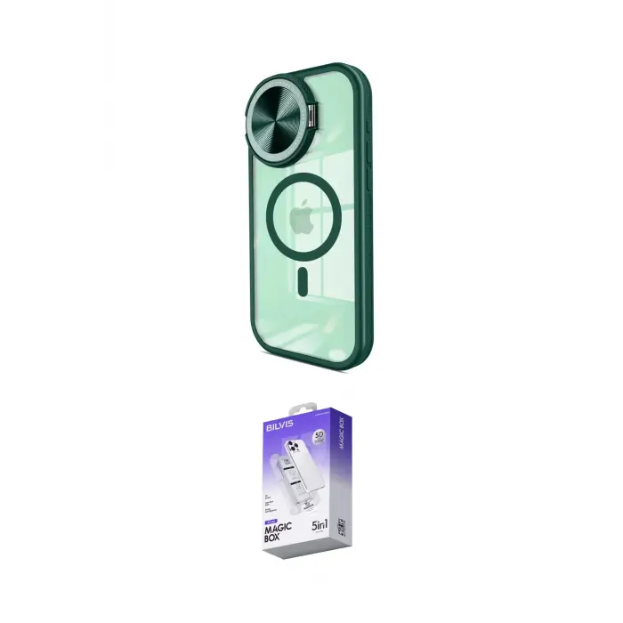 ieg™ iPhone 15 Pro Max Kılıf Kıvılcım Modern Koleksiyonu - Siyah Bilvis 5in1 3D Magic Cam Ekran Koruyucu