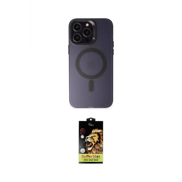 ieg™ iPhone 15 Pro Max Kılıf Kozmos Çizgi Prime - Siyah Buffer Cam Ekran Koruyucu