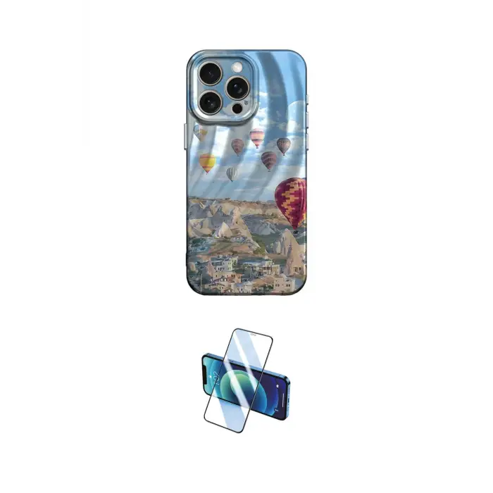 ieg™ iPhone 15 Pro Max Kılıf Nova Doku Prime - Siyah 3D Antistatik Seramik Nano Ekran Koruyucu
