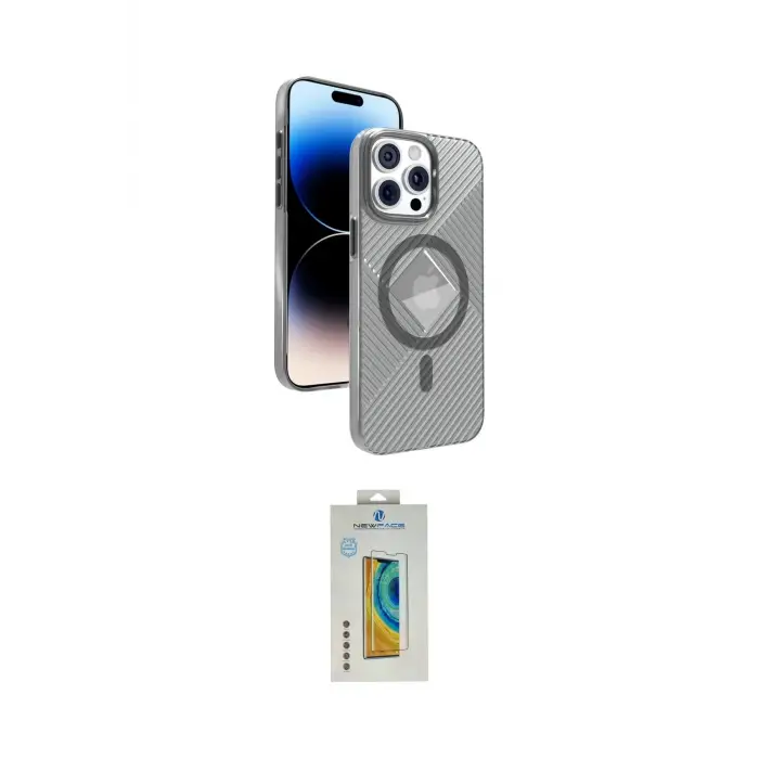 ieg™ iPhone 15 Pro Max Kılıf Nova Modern Prime - Siyah Polymer Nano Ekran Koruyucu