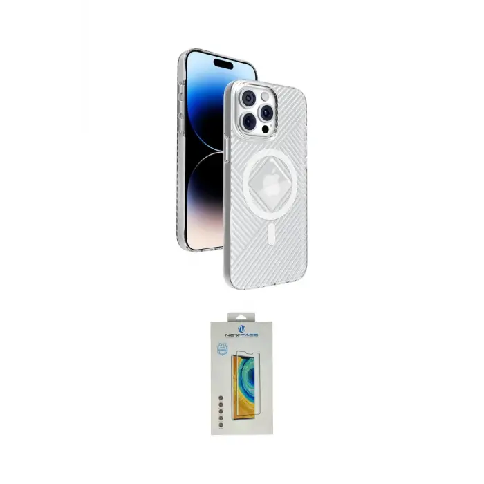 ieg™ iPhone 15 Pro Max Kılıf Nova Modern Prime - Siyah Polymer Nano Ekran Koruyucu