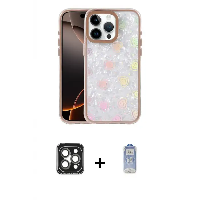 ieg™ iPhone 15 Pro Max Kılıf Odak Prime - Siyah Joko Magic 5D Cam + PVD Metal Kamera Lens - GI