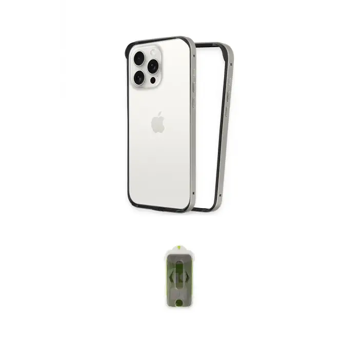 ieg™ iPhone 15 Pro Max Kılıf Pusula Asil Koleksiyonu - Siyah Joko Magic 5D Hayalet Cam