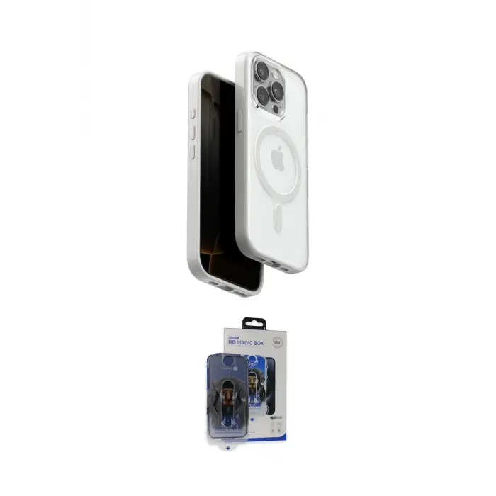 ieg™ iPhone 15 Pro Max Kılıf Pusula Form Serisi - Siyah Vanessa Magic Cam