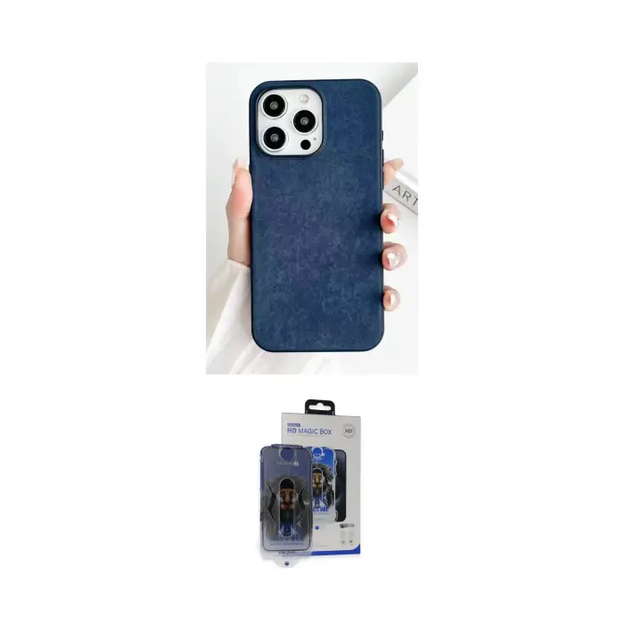 ieg™ iPhone 15 Pro Max Kılıf Pusula Modern - Siyah Vanessa Magic Cam