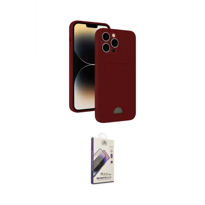 ieg™ iPhone 15 Pro Max Kılıf Vadi Çizgi Prime - Siyah Bilvis 3D Mat Cam Ekran Koruyucu