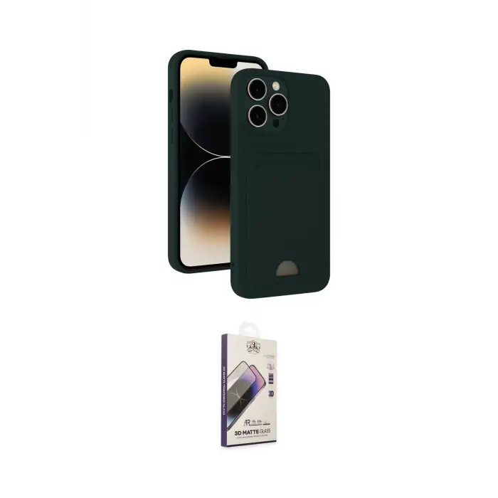 ieg™ iPhone 15 Pro Max Kılıf Vadi Çizgi Prime - Siyah Bilvis 3D Mat Cam Ekran Koruyucu