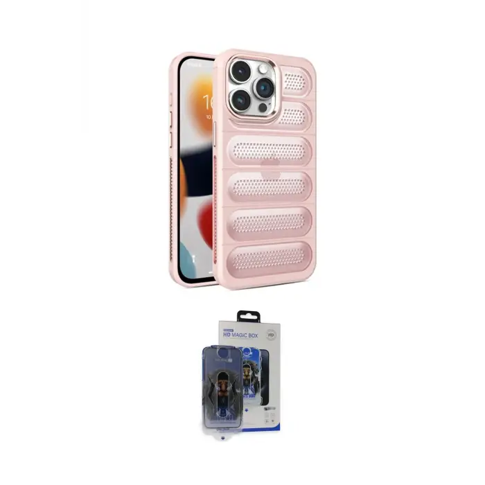 ieg™ iPhone 15 Pro Max Kılıf Yadigar Doku Özel Seri - Siyah Vanessa Magic Cam