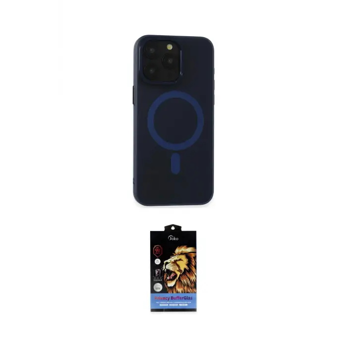 ieg™ iPhone 15 Pro Max Kılıf Yadigar Işık - Siyah Buffer Hayalet Cam Ekran Koruyucu