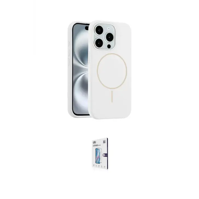 ieg™ iPhone 15 Pro Max Kılıf Yankı Form Serisi - Siyah Bilvis 0.18mm Plus Cam Ekran Koruyucu