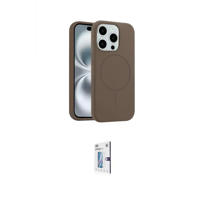 ieg™ iPhone 15 Pro Max Kılıf Yankı Form Serisi - Siyah Bilvis 0.18mm Plus Cam Ekran Koruyucu