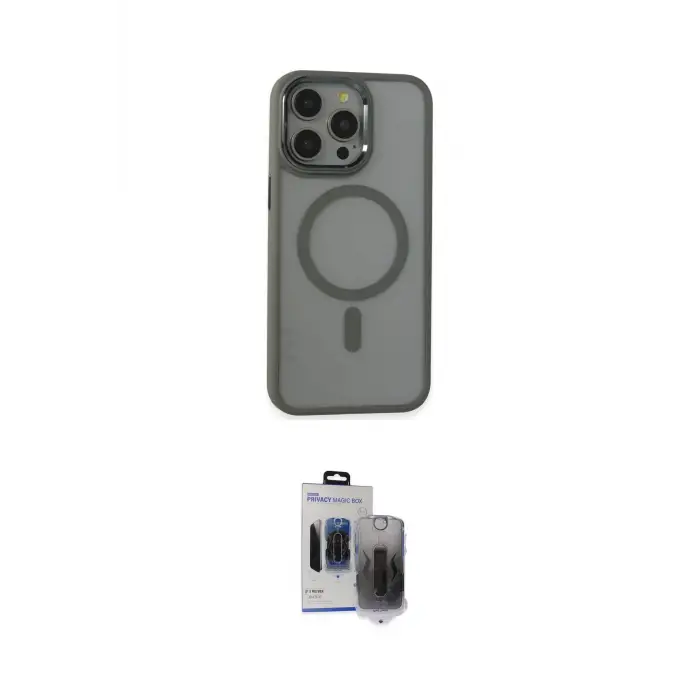 ieg™ iPhone 15 Pro Max Kılıf Yankı Işık Özel Seri - Siyah Vanessa Magic Hayalet Cam