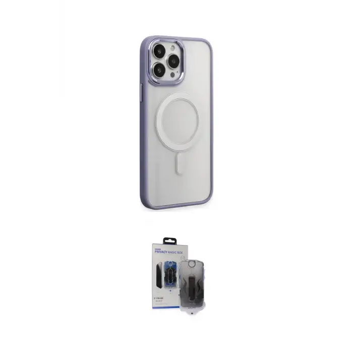 ieg™ iPhone 15 Pro Max Kılıf Yankı Işık Özel Seri - Siyah Vanessa Magic Hayalet Cam