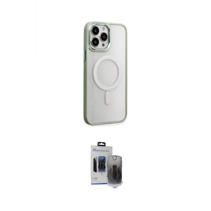 ieg™ iPhone 15 Pro Max Kılıf Yankı Işık Özel Seri - Siyah Vanessa Magic Hayalet Cam