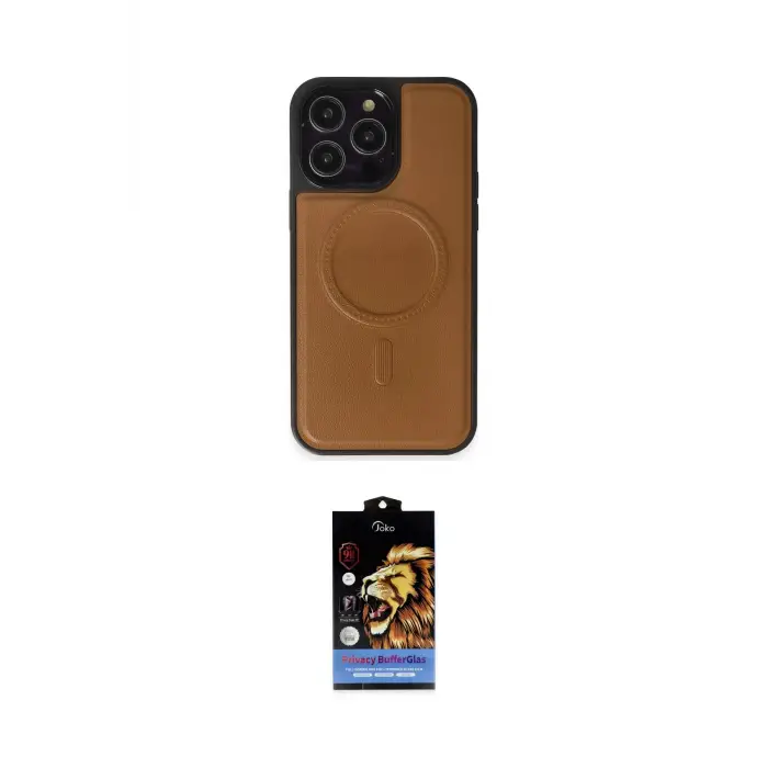 ieg™ iPhone 15 Pro Max Kılıf Zirve Işık Serisi - Siyah Buffer Hayalet Cam Ekran Koruyucu