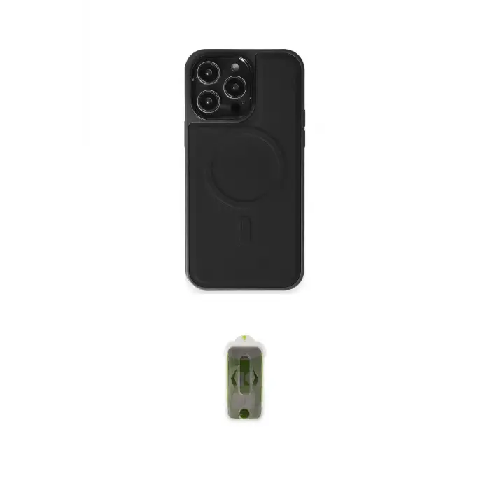 ieg™ iPhone 15 Pro Max Kılıf Zirve Işık Serisi - Siyah Joko Magic 5D Hayalet Cam
