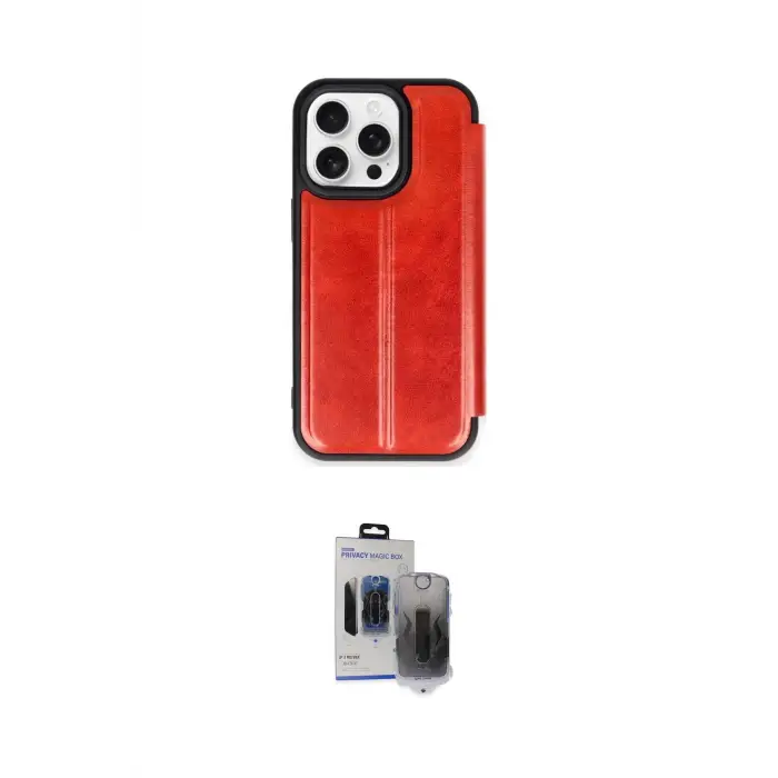 ieg™ iPhone 15 Pro Max Kılıf Zirve Yansıma Serisi - Siyah Vanessa Magic Hayalet Cam