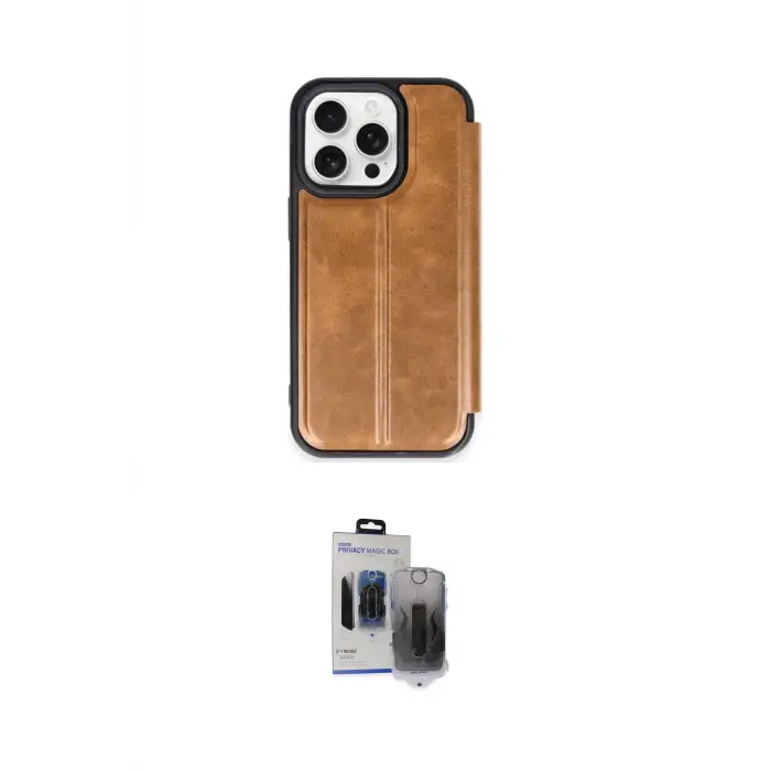 ieg™ iPhone 15 Pro Max Kılıf Zirve Yansıma Serisi - Siyah Vanessa Magic Hayalet Cam
