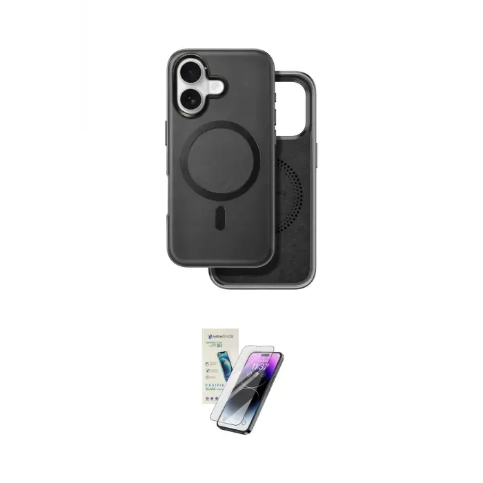 ieg™ iPhone 16 Kılıf Pusula Işık Koleksiyonu - Şeffaf Pasifik Cam Ekran Koruyucu