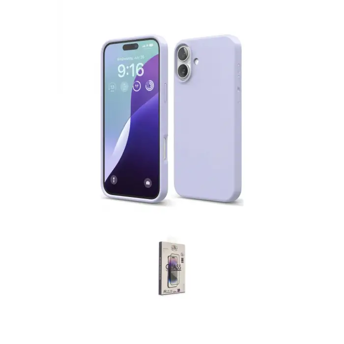 ieg™ iPhone 16 Plus Kılıf Ahenk Serisi - Siyah Bilvis 3D Cam Ekran Koruyucu
