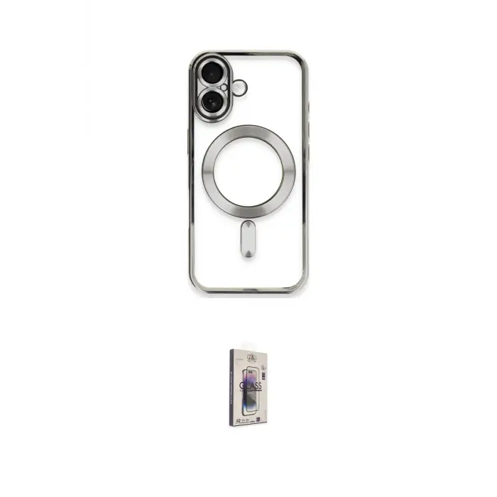ieg™ iPhone 16 Plus Kılıf Nova Işık Özel Seri - Siyah Bilvis 3D Cam Ekran Koruyucu